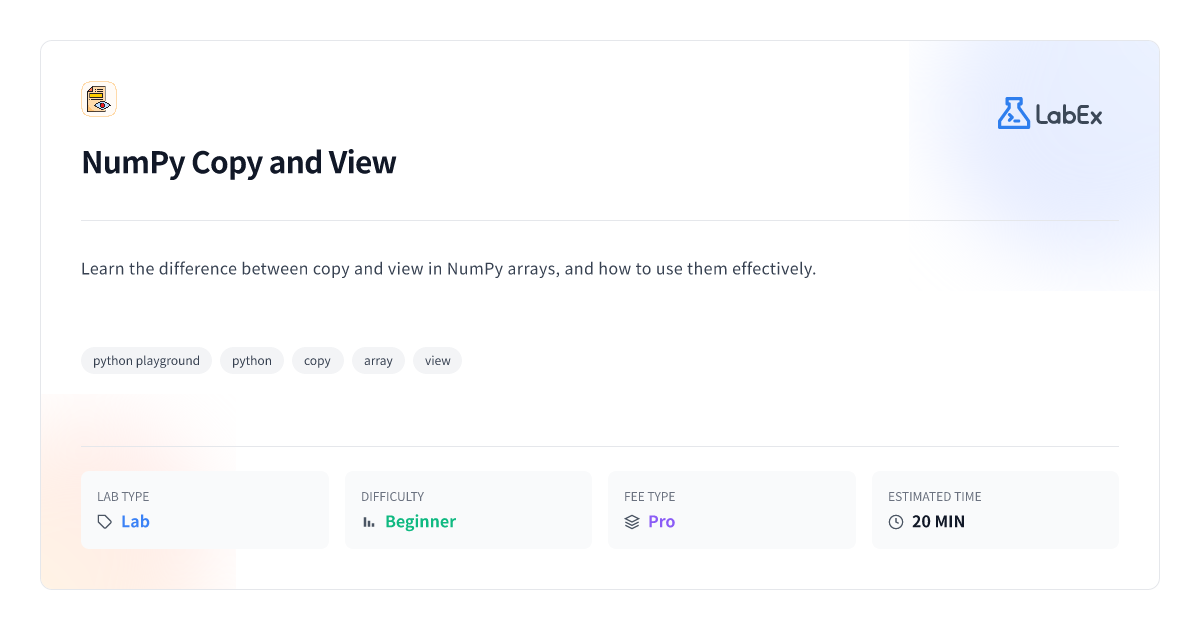 Numpy Copy And View